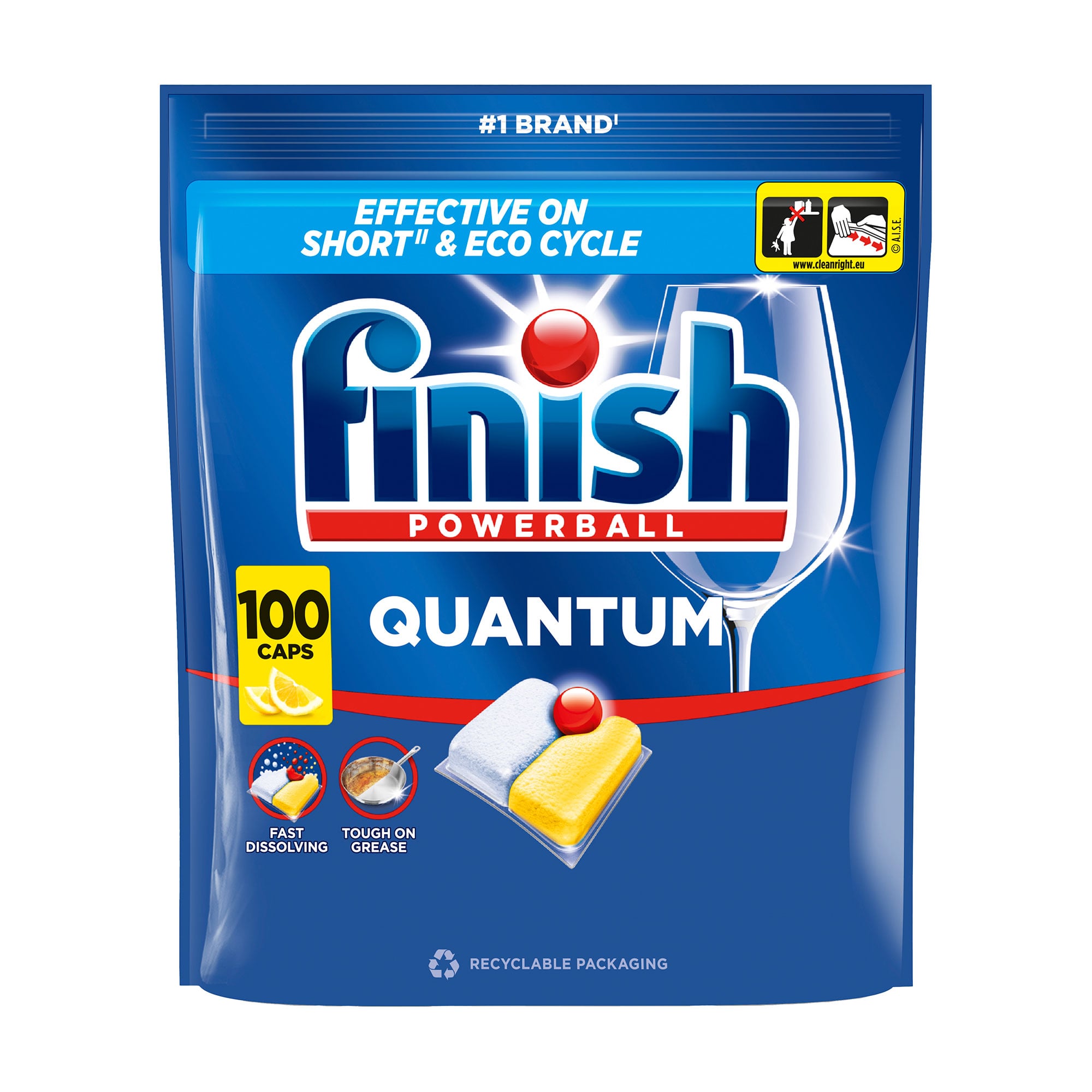 Таблетки для миття посуду в посудомийній машині Finish Quantum Лимон, 100 шт